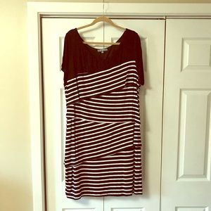 Black/White Striped T-Shirt Dress - image 1